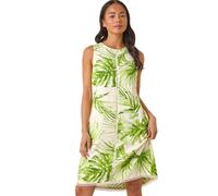 Petite Tropical Sleeveless Dress Roman Green 10