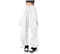 Petite Trousers Regular Fit Casual Linen Interview Office Dress for Women Club Camouflage Expandable Date Hiking Compression Tracksuit Bottoms (White,S)