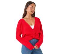 Petite Twist Front Knit Jumper Roman Red 12