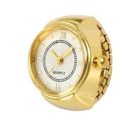 Petite Watches for Women Men Women Finger Watch Stretchy Elastic Round Dial Ring (E, 2 * 1)
