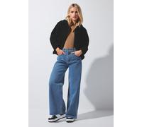 PixieGirl Mid Blue Non-Stretch Wide Leg Jeans Petite