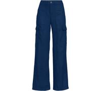 Petite Wide Leg Linen Cargo Trousers lands end Navy 12