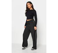 PixieGirl Petite Black Wide Leg Tuxedo Trousers Petite