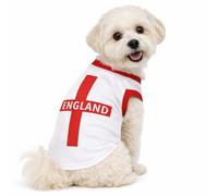Petitebella England Cross Puppy Dog Shirt (White, Small)
