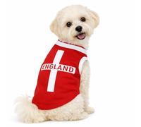 Petitebelle England Cross Puppy Dog Shirt (Red, Large)