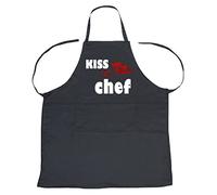Petitebelle Kiss The Chef Lips Polyester Kitchen Apron for Adult (Black)