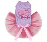 Petitebelle Little Miss Heart Breaker Puppy Dog Dress (Lavender/Pinks, Small)