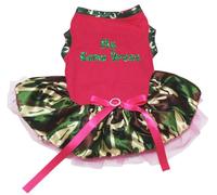 Petitebelle My Camo Dress Puppy Dog Dress (Hot Pink/Camouflage,X-Large)