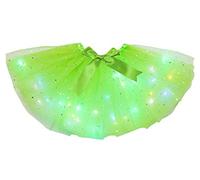 Petitebelle Single Color Bling Stars Led Lights Lady Tulle Tutu (Lime Green, One Size)