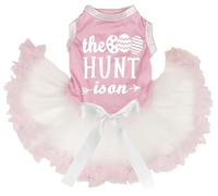 Petitebelle The Easter Egg Hunt is On Puppy Dog Dress (Pink/Beige, XX-Large)