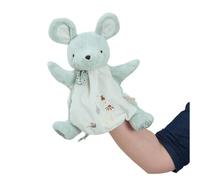Kaloo - Petites Chansons - Green Mouse Puppet Plush - Baby’s Soft Toy - 24 cm Hand Puppet Plush - Early-Learning Toy - 0 Months +, K210003