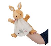 Kaloo - Petites Chansons - Cinnamon Rabbit Puppet Plush - Baby’s Soft Toy - 24 cm Hand Puppet Plush - Early-Learning Toy - 0 Months +, K210005