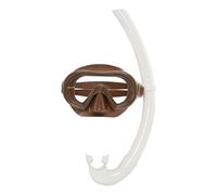 Petites Pommes Ariel Snorkel Set & Mask - Professional Silicone Equipment with Wide Angle Vision for Swimming & Diving - Ages 14+ - Charleston / Cream