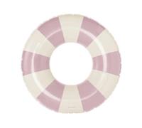 Petites-Pommes Beach Floats for Kids - Durable Swim Ring, Handprinted Classic Striped Design Pool Inner Tubes, Soft Comfort Seaming, Packable Floats for Travel, Baby Pink, 35 inch