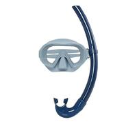 Petites Pommes Betty Snorkel Set for Kids (6-14 Years) - High Quality Silicone Diving Set with Mask & Easy-Breathe Snorkel - Soft Fit, Wide Angle View & Mesh Bag, Nordic Blue/Cannes Blue
