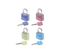 Master Lock Small Padlocks 9120EURQCOLNOP Keyed Alike Assorted Colours Pack of 4
