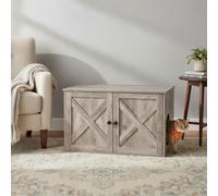 Petively Cat Litter Box Enclosure Rustic End Table Heather Greige
