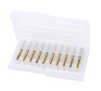 petjoyful 10pcs 3.175mm Carbide End Mill 1/8" Shank Coated CNC PCB Engraving Bit