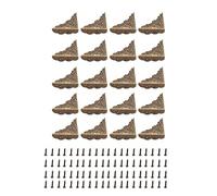 petjoyful 20PCS Box Corner Protectors Bronze Right Angle Retro Iron Corner Protectors with Nails for Wooden Box Flight Case