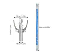 petjoyful 2Pcs Double Handle Grease Gun Coupler Quick Lock and Release 10000 PSI Grease Coupler with 2Pcs 12 Inch Spring Flex Hose Compatible with All Grease Guns 1/8'' NPT Ends