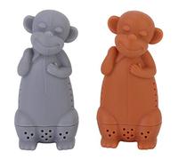 petjoyful 2pcs Silicone Cute Cartoon Monkey Loose Tea Strainer Infuser Filter Tea Accessory