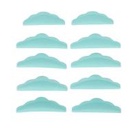 petjoyful 5 Pairs Eyelash Perm Pad Soft Silicone Fit Eye Reusable Green Eyelashes Lift Pads for Beauty Salon Individual