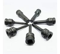 petjoyful 7pcs Impact Socket Bit Set 3/8-inch Drive Chrome Molybdenum Steel Hex Key Socket Metric Allen Bit Impact Spline Socket Bit Set (4mm-12mm)