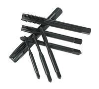 petjoyful 7PCS M3 M4 M5 M6 M8 M10 M12 Nitride High Speed Steel HSS6542 Spiral Pointed Tap Machine Hand Screw Thread Taps Set Thread Metric Plug Tap Drill Bits