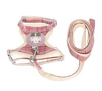 petjoyful AntiLost Cat Vest Harness with Leash Pet Adjustable EscapeProof Vest Strap for Walking (1.0cm (suitable for 3-7 lbs))