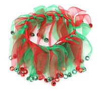 petjoyful Chicken Dress Colorful Collar Hens Red and Green Matching Dress for Chicken Festivals Decoration (One Size)