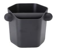 petjoyful Coffee Knock Box ABS 600ML Large Capacity Quiet Anti Slip Hexagonal Prism Shape Coffee Ground Knock Box for Coffee Machine Accessory (Black)