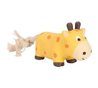 petjoyful Grunting Latex Dog Toy Interactive Boredom Relief Bite Resistant Squeaky Squeeze Dog Toy with Cotton Rope Tail