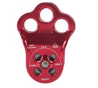 petjoyful Outdoor Rock Tree Climbing Mountaineering Transportation Three Hole Single Pulley Bearing for Rescue Operation
