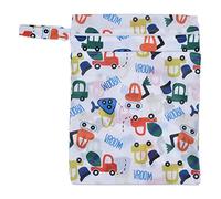 petjoyful Portable Baby Diaper Bag Cute Cartoon Pattern Reusable Nappy Diaper Storage Bag