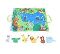 petjoyful Sensory Playset Learning Colors Grasping Game Animal Play Mat Early Education Toy for 1-3 Year Olds Kids