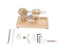 petjoyful Stirling Engine Motor Model CNC Frame Multi Color LED Aluminum Alloy Flywheel Educational Toy for Teaching Prop