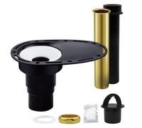 petjoyful Tub Drain Rough in Kit with Brass and ABS Pipes Drainage Bottom Plate and Adapter Set for Freestanding Bathtub