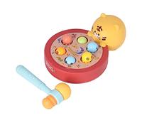 petjoyful Whack A Mole Game Learning Interactive Educational Early Developmental Kids Pounding Toy with Hammer for Over 3 Year Old (Little Yellow Tiger)