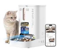 PETKIT Automatic Cat Feeder with Camera, Facial Recognition for Cats | Yumshare Double 2, 3L Pet Dry Food Dispenser, 1080P HD with Night Vision, 2-Way Audio, App Control, Work with Alexa/Siri