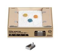 PETKIT Crystal Cat Litter with Tray for Urine Monitor, pH Detection Litter for Cats, Compatible with Purobot Crystal Duo Self Cleaning Cat Litter Tray, Dust-Free, Mess-Free, Odour Control, 4 Packs