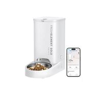 PETKIT Automatic Cat Feeder, 2.4G WiFi, 3L Feeder Cats, APP Control, 1-10 Meals Per Day, Compatible with Freeze Dried Food, Stainless Steel Bowl, USB Cable (Milk White) Element SOLO White