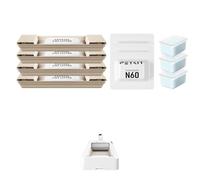 PETKIT Odour Eliminator N60 (3 Packs) and Crystal Cat Litter with Tray Set (4 Packs) for PUROBOT Crystal Duo Self Cleaning Cat Litter Tray with AI Camera