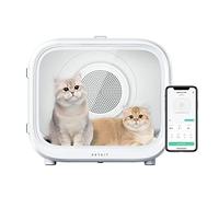 PETKIT Pet Hair Dryer for Cats and Dogs, AIRSALON MAX Automatic Cat Hair Grooming Dry Box, Smart Temperature Control via App & Touch Panel, Ultra Quiet, 360 Drying Cozy for Pets, 60L Large Capacity