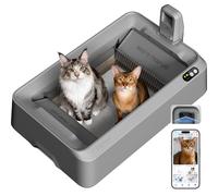 PETKIT Purobot Crystal Duo Self Cleaning Cat Litter Tray with AI Camera Smart Health Monitoring Odor Control Low-Dust Crystal Litter Tray Automatic Litter Box for Multiple Cats, 2.4/5GHZ