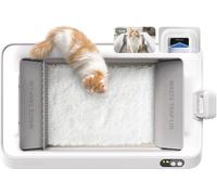 PETKIT Purobot Crystal Duo Self Cleaning Cat Litter Tray with Cover, Automatic Cat Litter Tray Non-Clumping for Multi-Cat, Smart Health Monitoring & AI Camera, Odor Control, Works with Silica Litter
