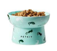PETKIT Raised Cat Bowl, Ceramic Cat Food Bowl Elevated, Stress Free, Anti Vomiting, Backflow Prevention Cat Dog Water Bowl, Dishwasher and M