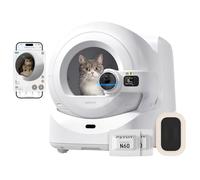 PETKIT Self Cleaning Cat Litter Tray, PUROBOT ULTRA with AI Camera, Facial Recognition & Health Monitor, App & Odor Control, Touch-free Waste Packing, Smart Robot Litter Box 70L for Multiple Cats