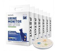 PETKIT Tofu Cat Litter, Superior Clumping Flushable, 14.4kg/24L Colour Changing for Urine pH Indicator, 100% Natural Ingredients Tofu Litter, Dust-Free, Low Tracking and Odor Control