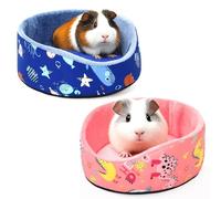 PETKNOWS 2 Pack Guinea Pig Hideout,Guinea Pig Bed Washable Small Animal House Cage Accessories for Chinchillas Hamsters Hedgehogs Ferrets Bearded Dragons and Rats