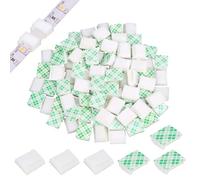 PETKNOWS 80 PCS Light Strip Mounting Clips White Self Adhesive Led Light Fasteners Mounting Holder Cable Clamp Organizer for 10mm Light Strip (10 mm)